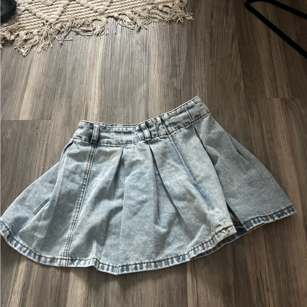 SHEIN Light Blue Denim Mini Skirt